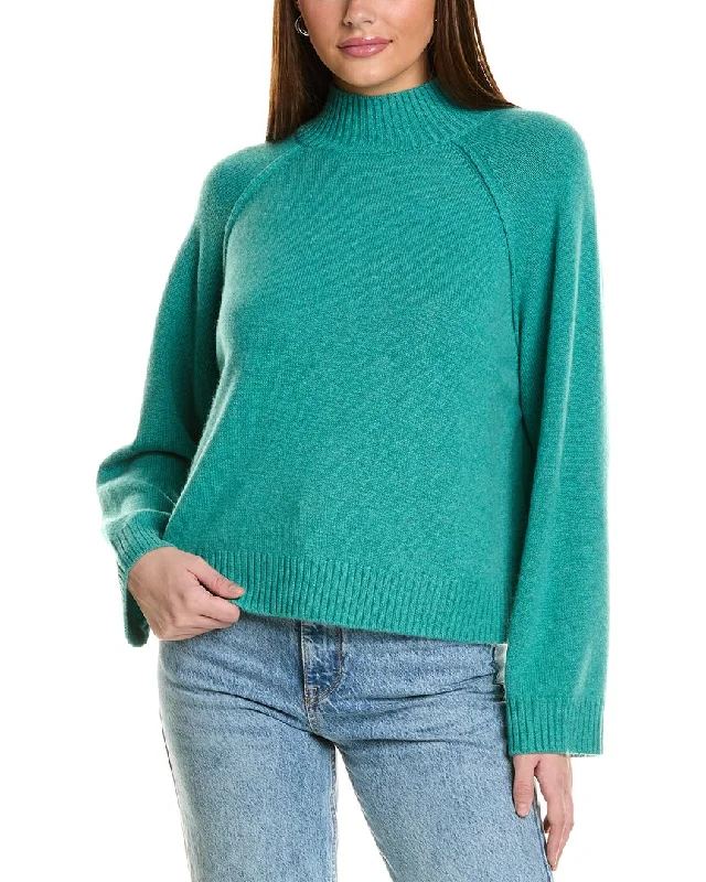 Collaboration Serena Boxy Mock Neck Cashmere Sweater