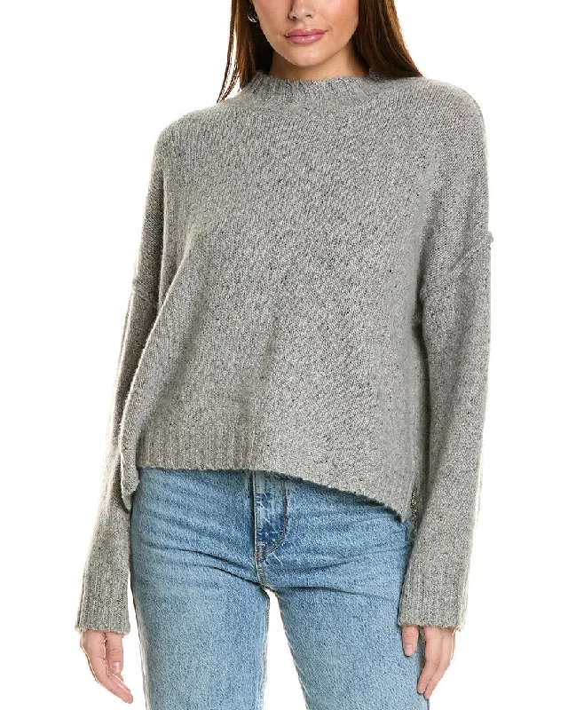 Collaboration Slub Chunky Mock Neck Cashmere Sweater