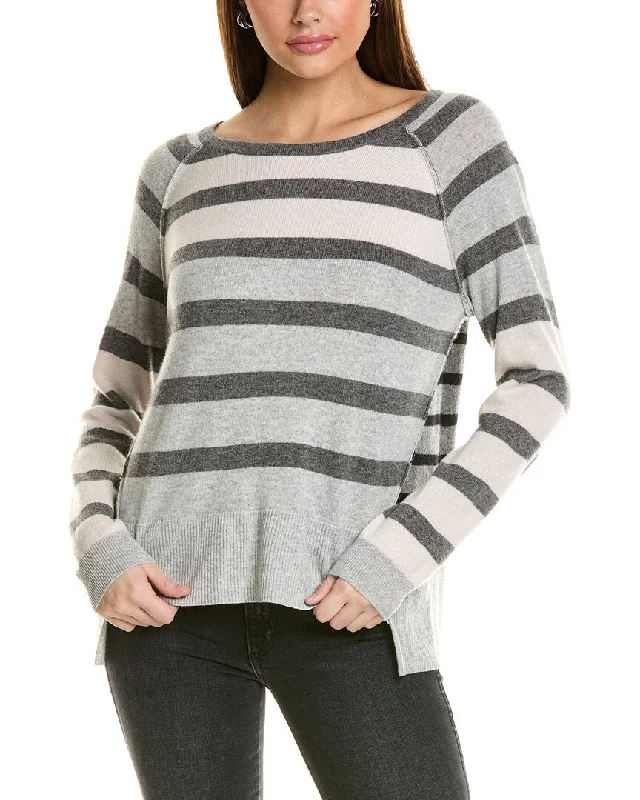 Collaboration Sutton Raglan Stripe Block Cashmere Sweater