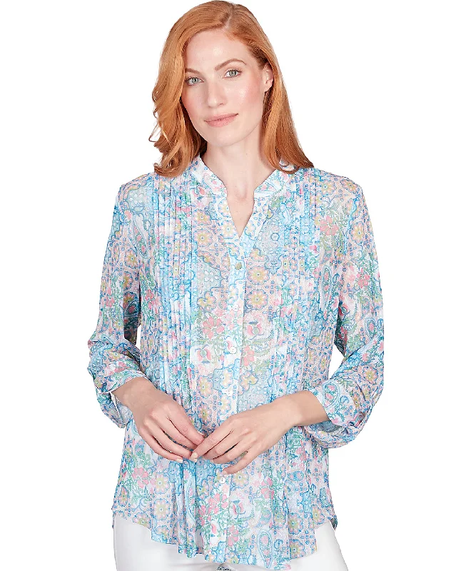 Ruby Road Garden Variety Paisley Knit Top