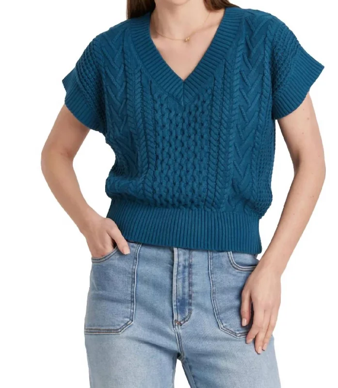 Scout Sweater Vest In Empress Teal