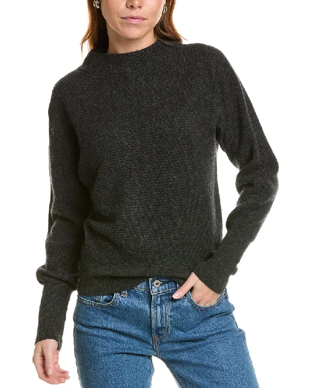 sofiacashmere Dolman Funnel Neck Cashmere Sweater