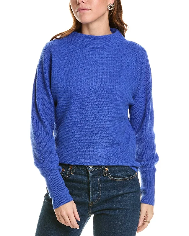 sofiacashmere Dolman Funnel Neck Cashmere Sweater