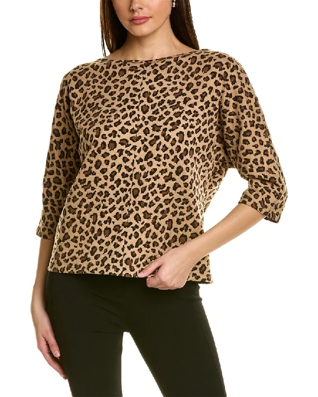 St. John Cheetah Stretch Sweater