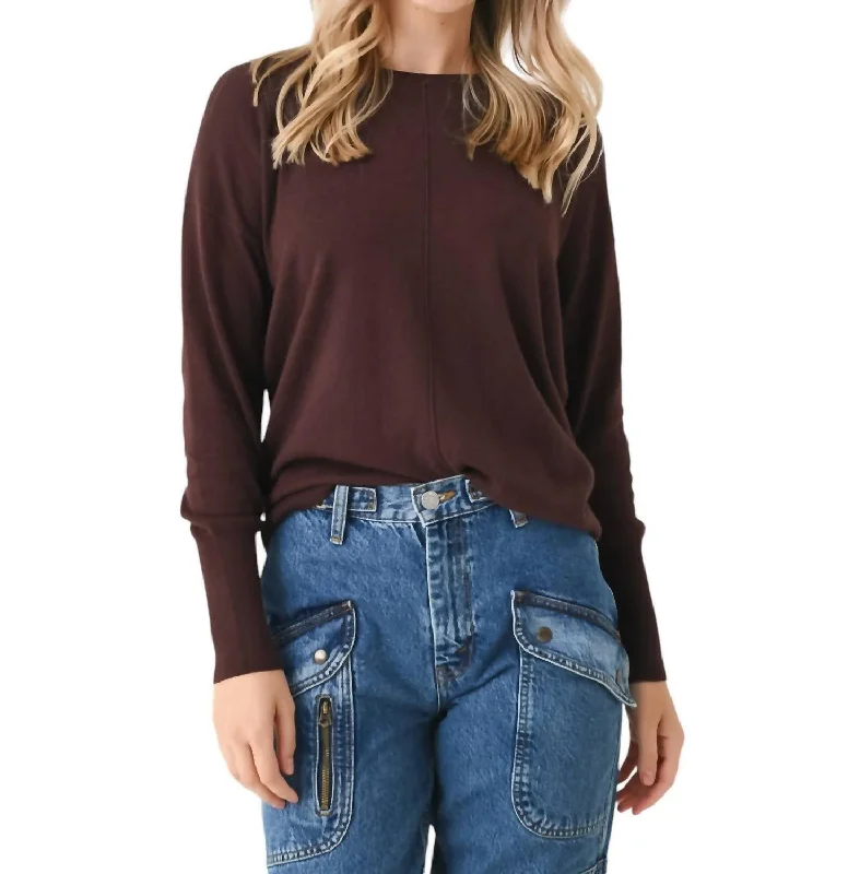 Women's Fringe Sweater In Chocolate