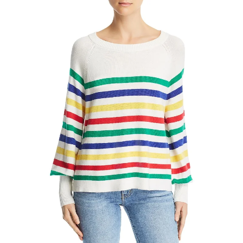 Womens Knit Striped Pullover Sweater