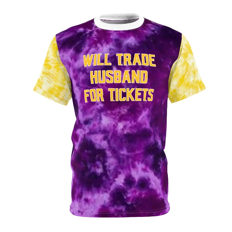 Unisex Cut & Sew Tee - Purple/Gold Tie-Dye - Husband for Tickets