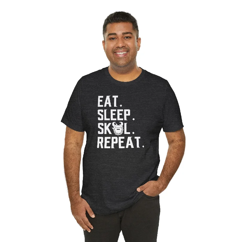 Unisex Jersey Short Sleeve Tee - Eat. Sleep. Repeat.