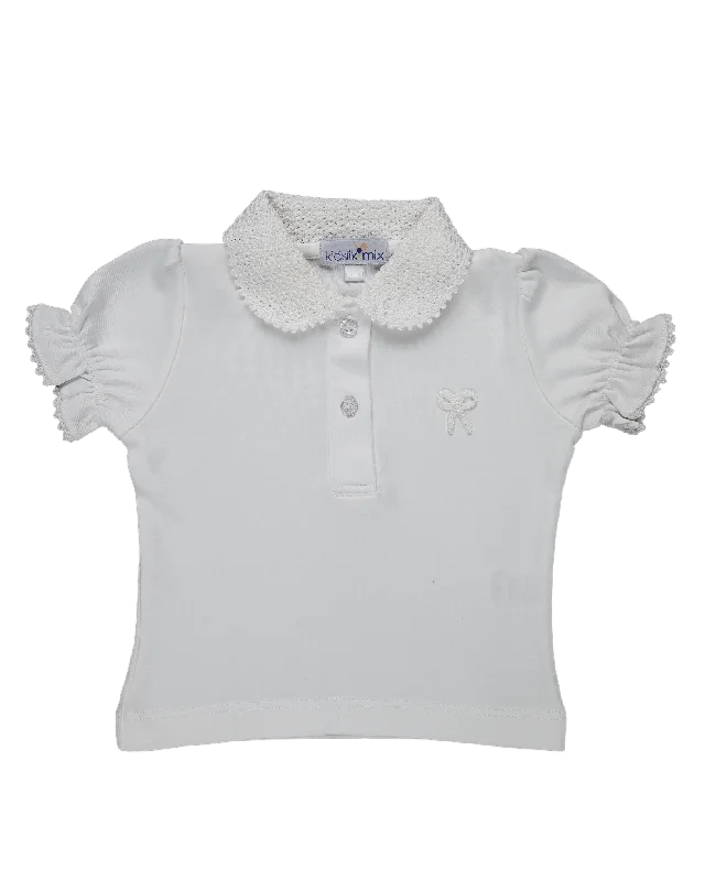 Baby Girl White Pima Shirt