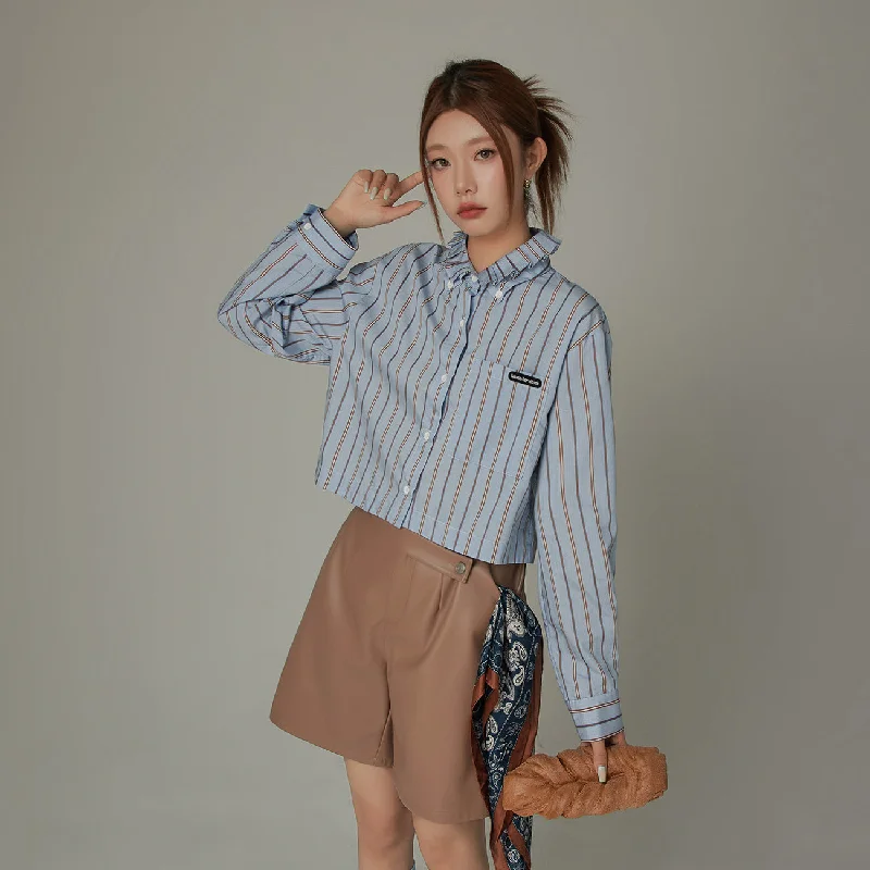 Stripe Loose Fit Long Sleeve Shirt